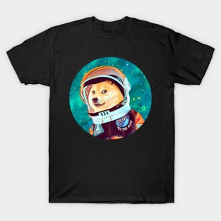 To the Moon Doge Astronaut: Crypto Dogecoin Shiba Inu Meme T-Shirt